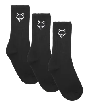 3 Pack Mens Egyptian Cotton Socks Black