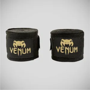 Black/Gold Venum Kontact 4m Hand Wraps