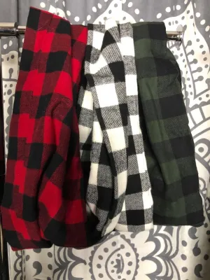 Buffalo Check Flannel Infinity Scarves